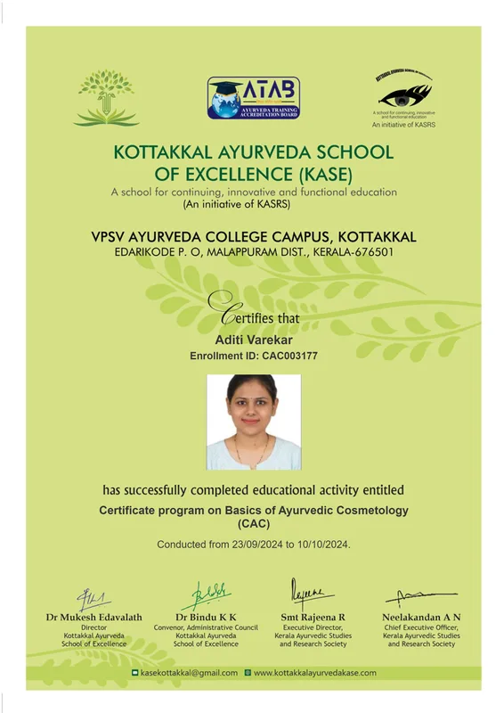 Ayurvedic Cosmetology — KASE